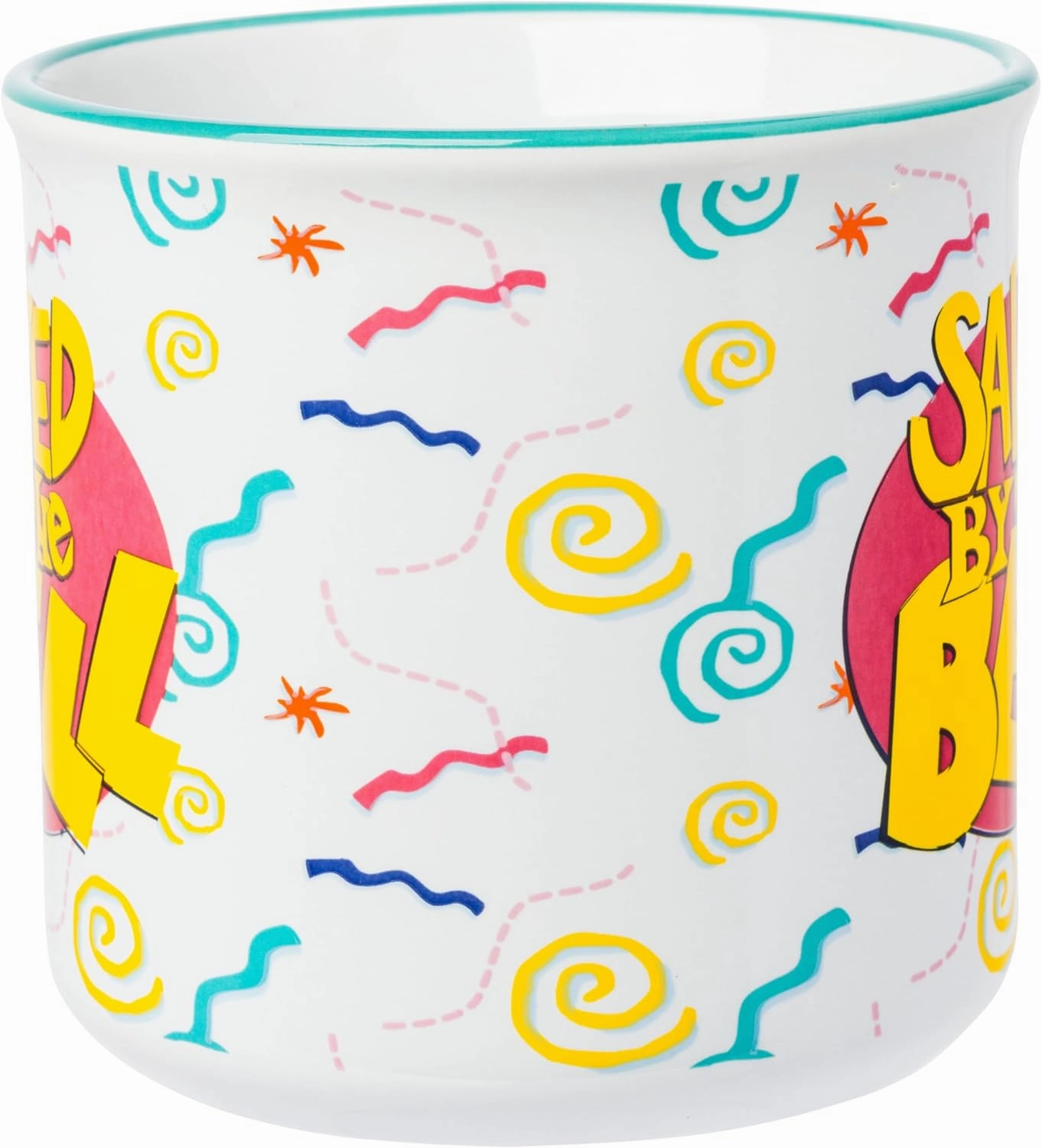 Silver Buffalo Saved By The Bell Retro Pattern 20oz Ceramic Camper Mug