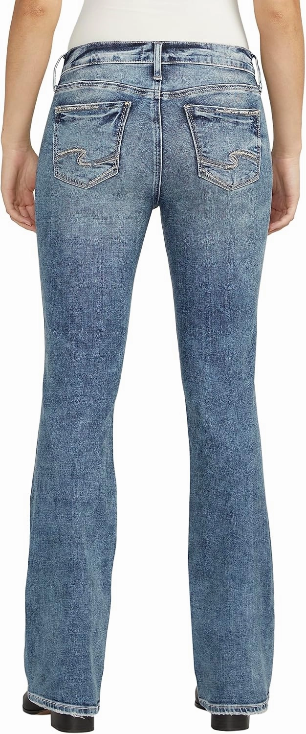 Silver Jeans Co. Women's Suki Mid Rise Curvy Fit Bootcut Jeans