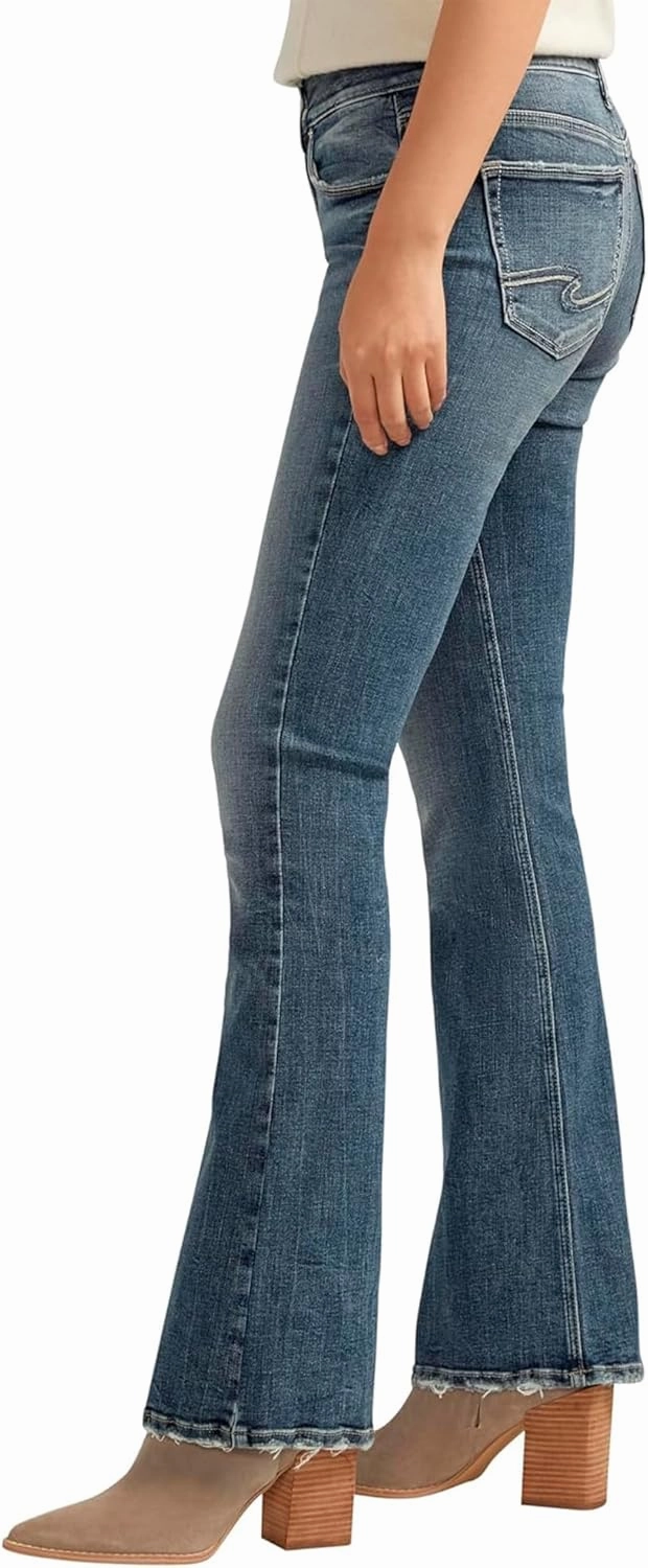 Silver Jeans Co. Women's Suki Mid Rise Curvy Fit Bootcut Jeans