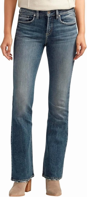 Silver Jeans Co. Women's Suki Mid Rise Curvy Fit Bootcut Jeans