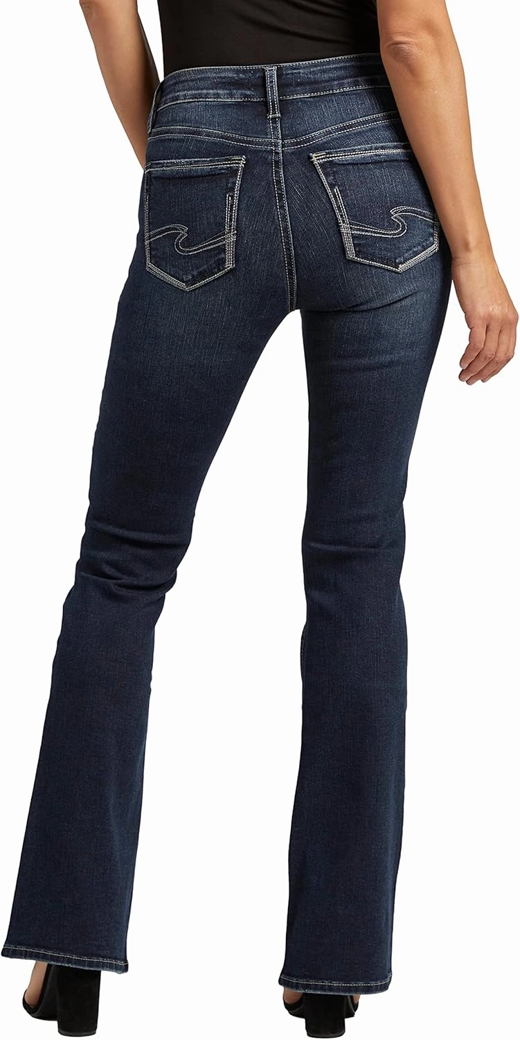 Silver Jeans Co. Women's Suki Mid Rise Curvy Fit Bootcut Jeans