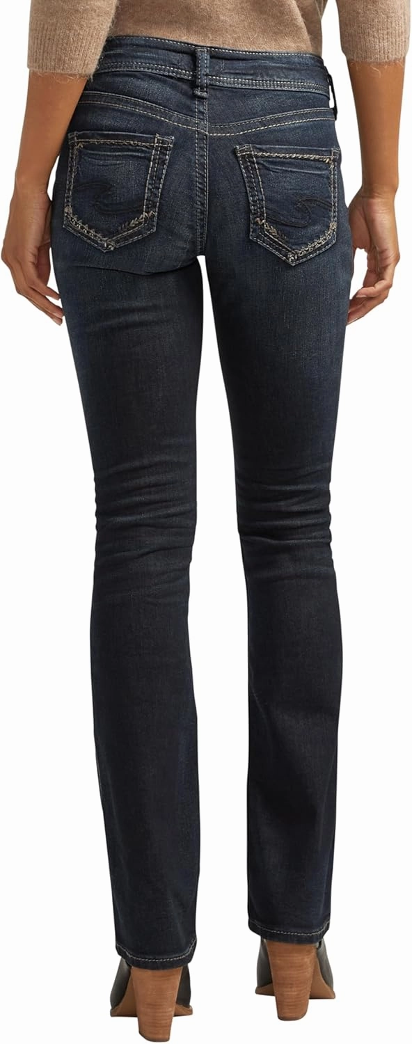 Silver Jeans Co. Women's Suki Mid Rise Curvy Fit Slim Bootcut Jeans - Legacy