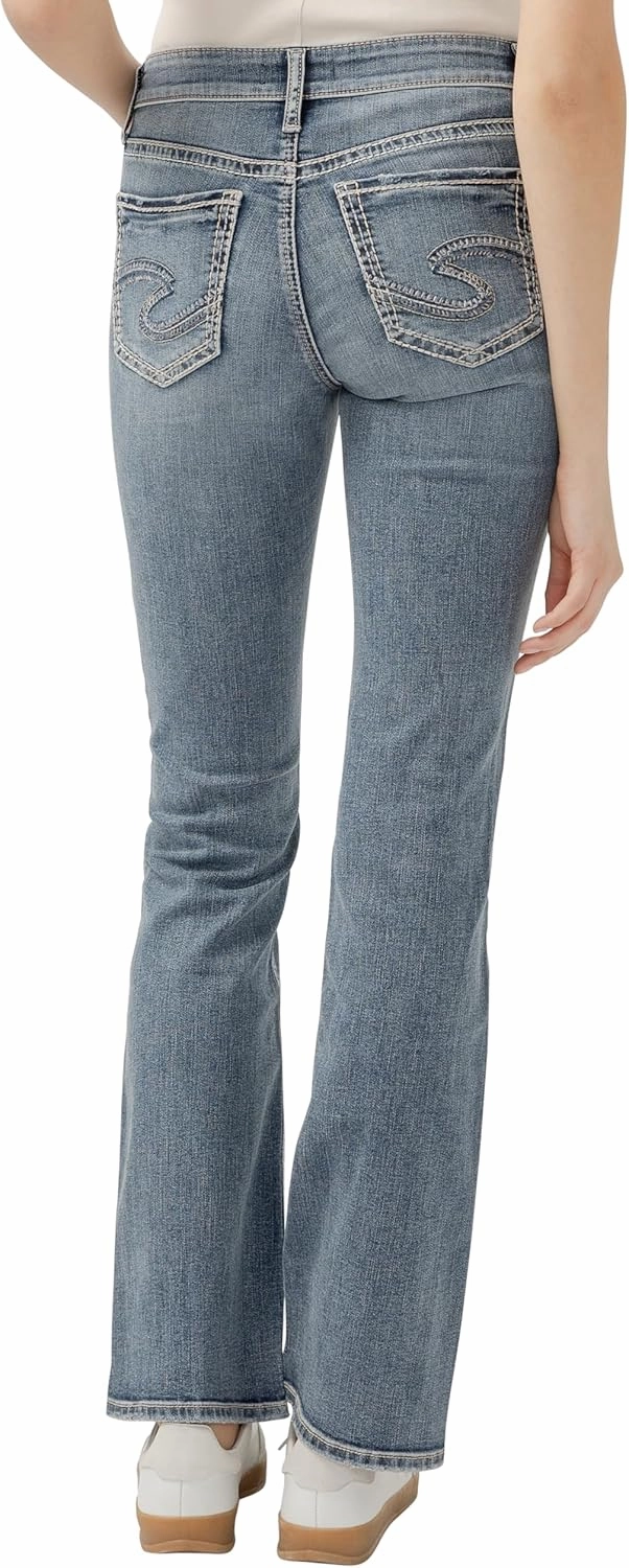Silver Jeans Co. Women's Suki Mid Rise Curvy Fit Slim Bootcut Jeans - Legacy