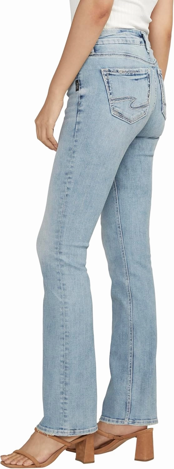 Silver Jeans Co. Women's Suki Mid Rise Curvy Fit Slim Bootcut Jeans - Legacy