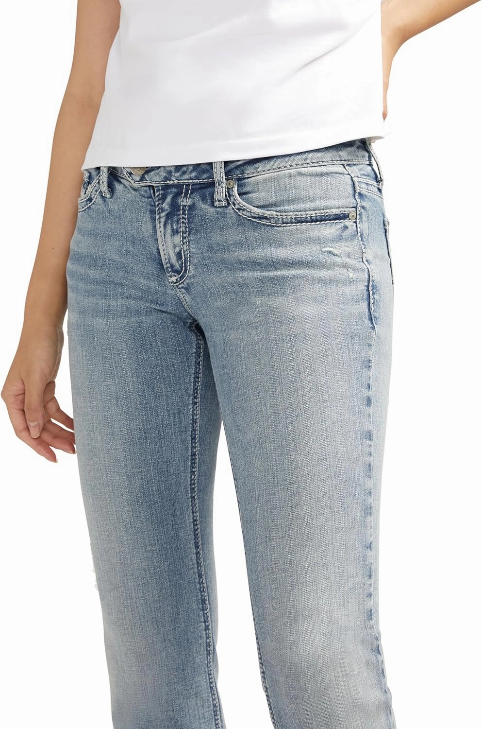 Silver Jeans Co. Women's Tuesday Low Rise Slim Bootcut Jeans