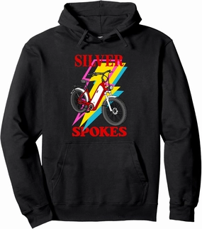 Silver Spokes E-Bike Riders Senior Group Cruising Style Pullover Hoodie