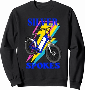 Silver Spokes E-Bike Riders Senior Group Cruising Style Sweatshirt