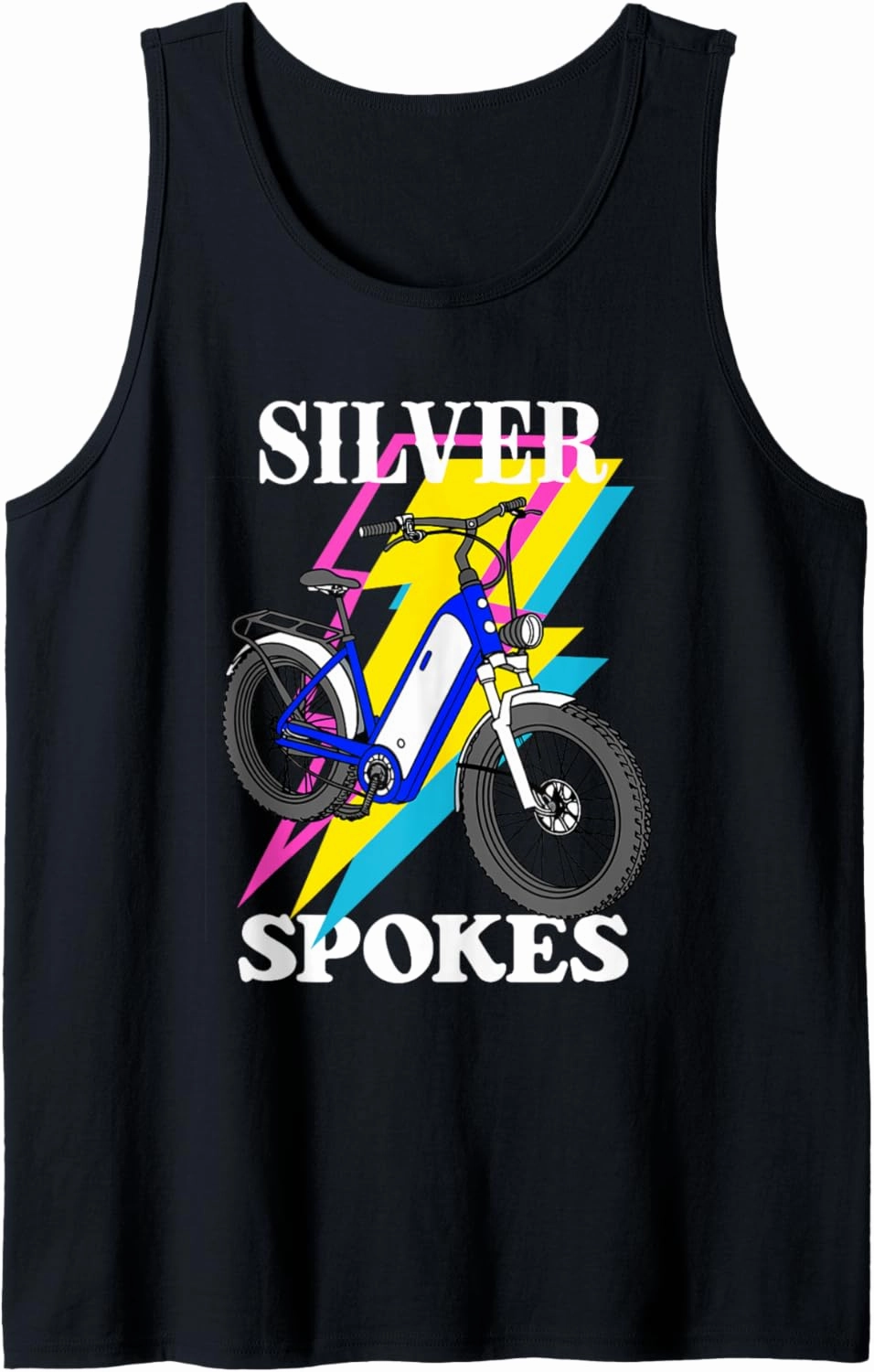 Silver Spokes E-Bike Riders Senior Group Cruising Style Tank Top