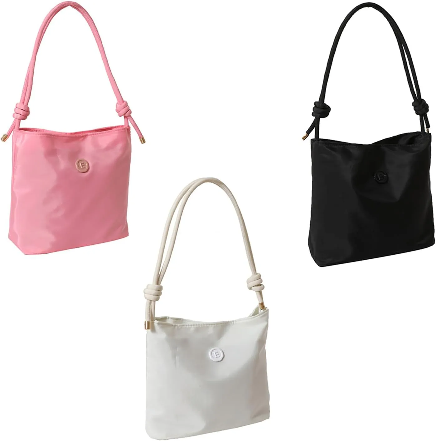 Single Shoulder Tote Bag with Magnetic Closure Handbag for Carrying Phone Lipstick Keys for Ladies Nylon Shoulder Bag