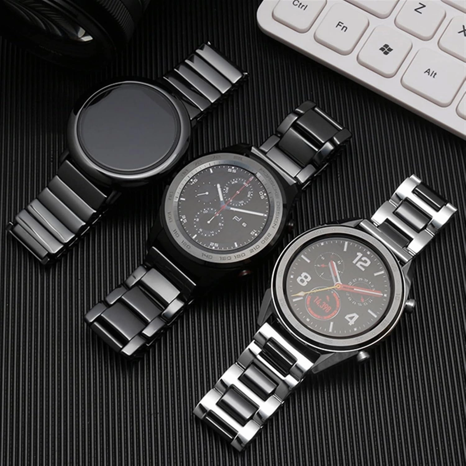 Smart watchband 20mm 22mm Ceramic bracelet For Samsung gear S2 S3 S4 Replacement Strap For HUAWEI watch2 Pro gt2 magic bands