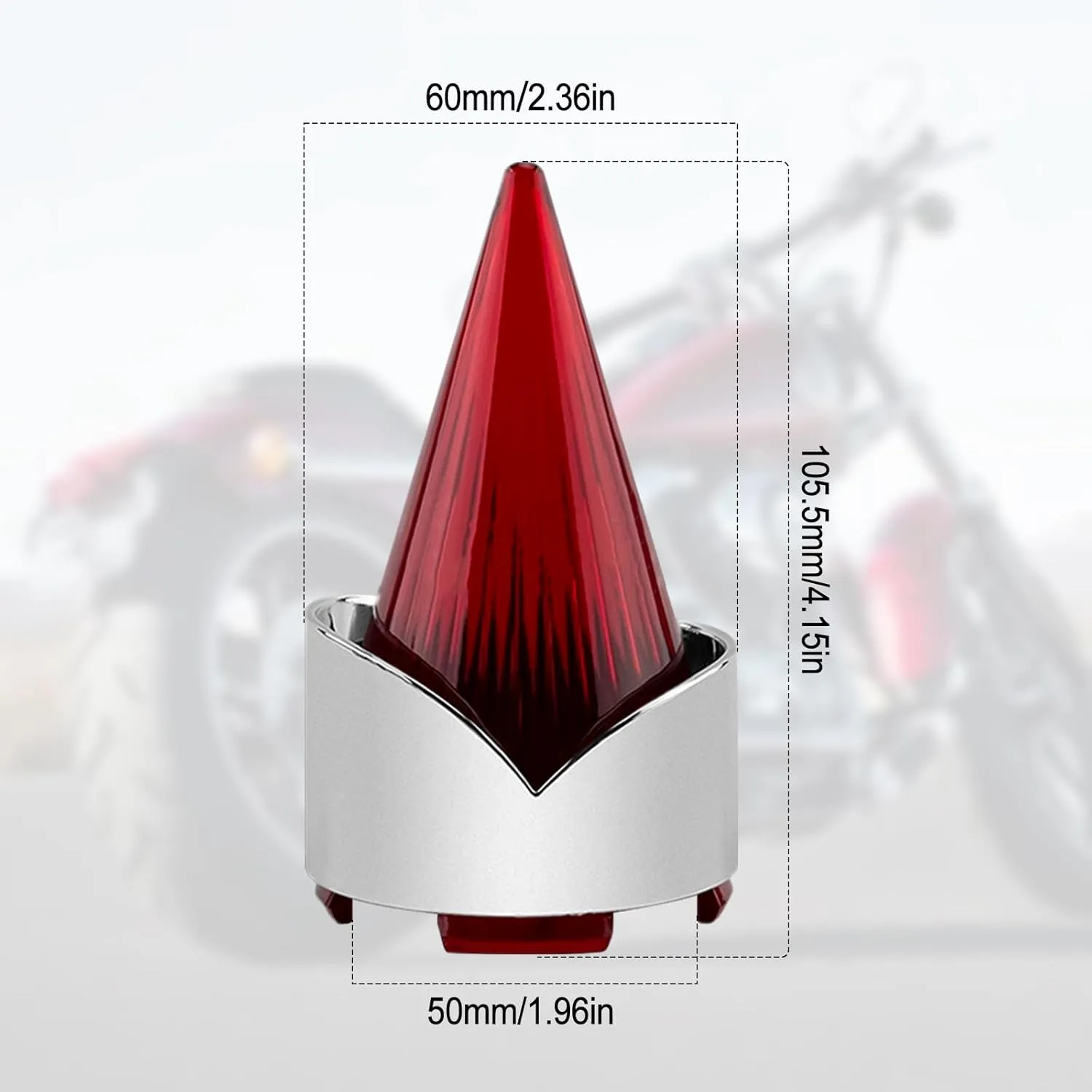 Smoke Bullet Turn Signal Light Lens Cover Fit for Harley Softail Street Glide Road Glide Fatboy Sportster Dyna De-luxe Bikes (Not for Sealed LED Harley Lights&Pancake-style Lens) (Chrome Red)