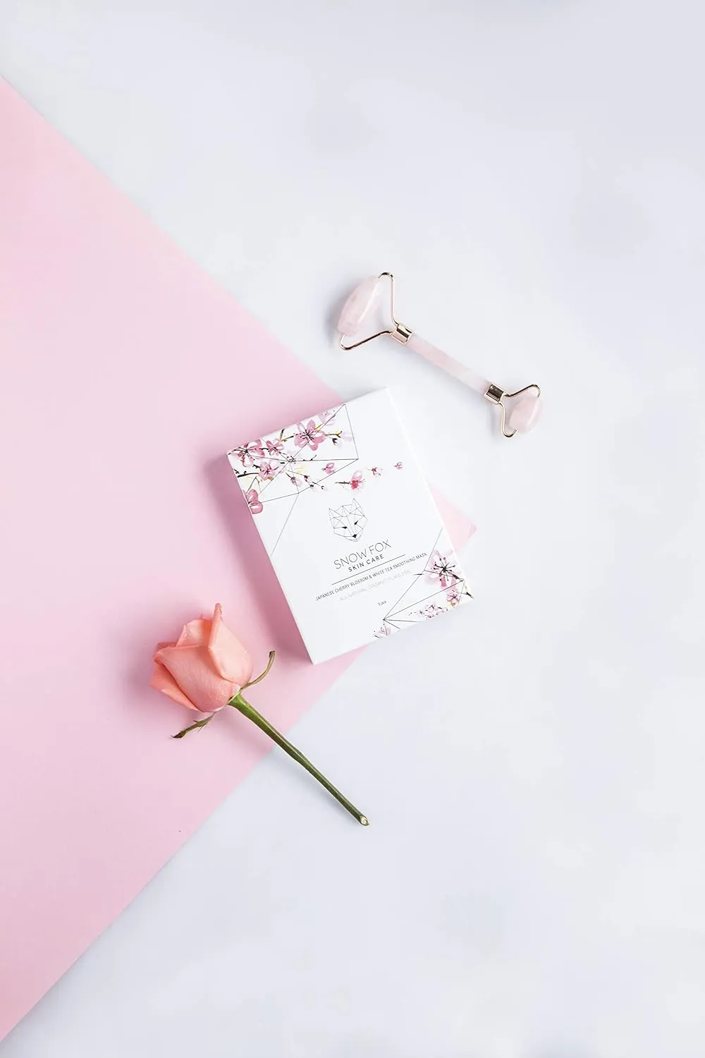 Snow Fox Skincare Japanese Cherry Blossom & White Tea Soothing Mask, 5 Mask