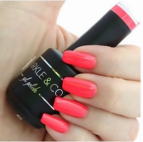 Sparkle & Co. Gel Color 013 Hot Neon Coral Pink Soak Off UV/LED Gel Nail Polish 15ml