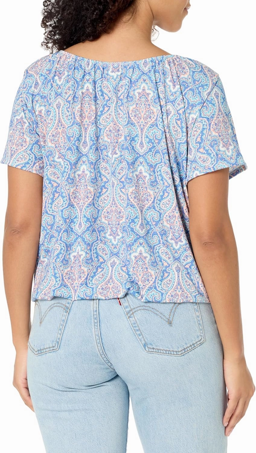 Star Vixen Women's Short Sleeve Peasant Top