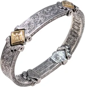Sterling Silver & 18K Gold Bracelet BKJ82-130