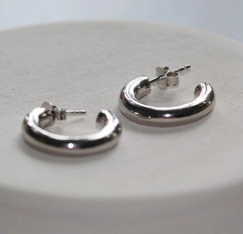 Sterling Silver Bold Hoop Earrings