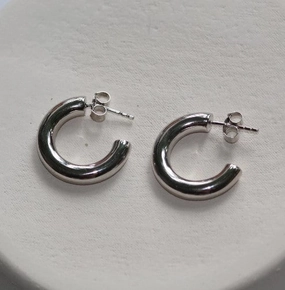 Sterling Silver Bold Hoop Earrings