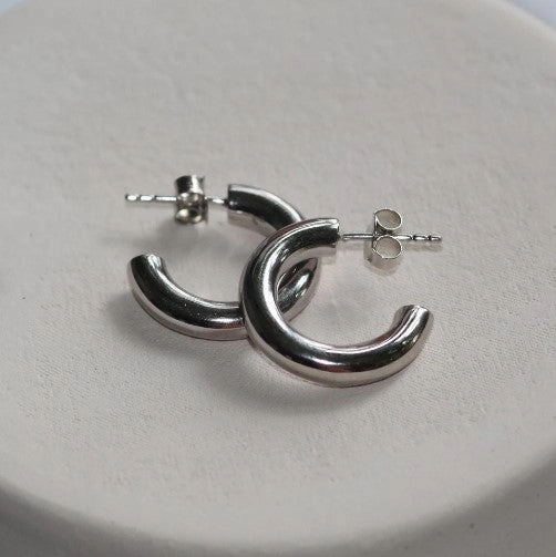 Sterling Silver Bold Hoop Earrings