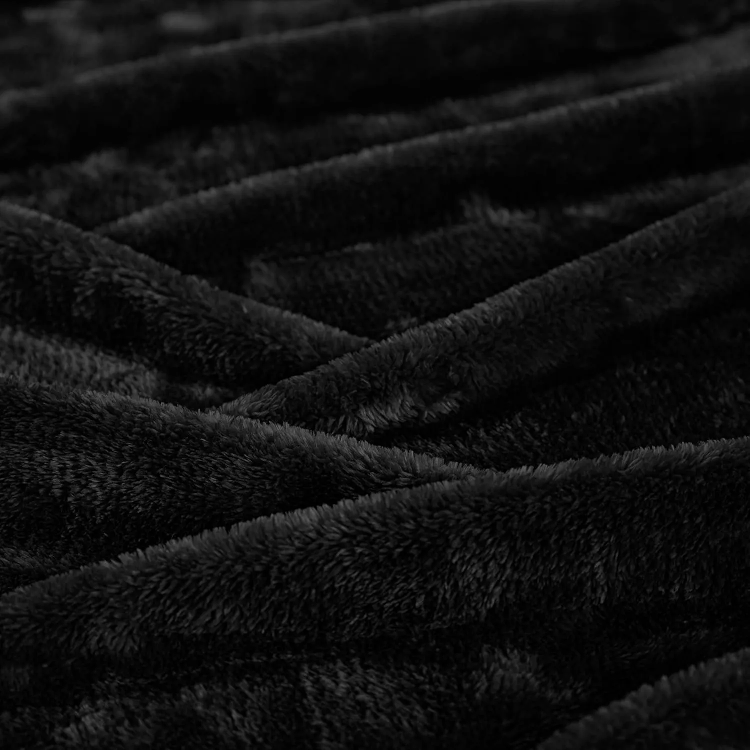 Superior Classic Solid Fleece Blanket, Thick, Cozy, Warm Blankets, Velvety Soft Plush Bedding and Sofa Throw, Cute Bedroom Decor, Fuzzy Cover, Medium Weight Comfort Essentials, Throw XL, Black