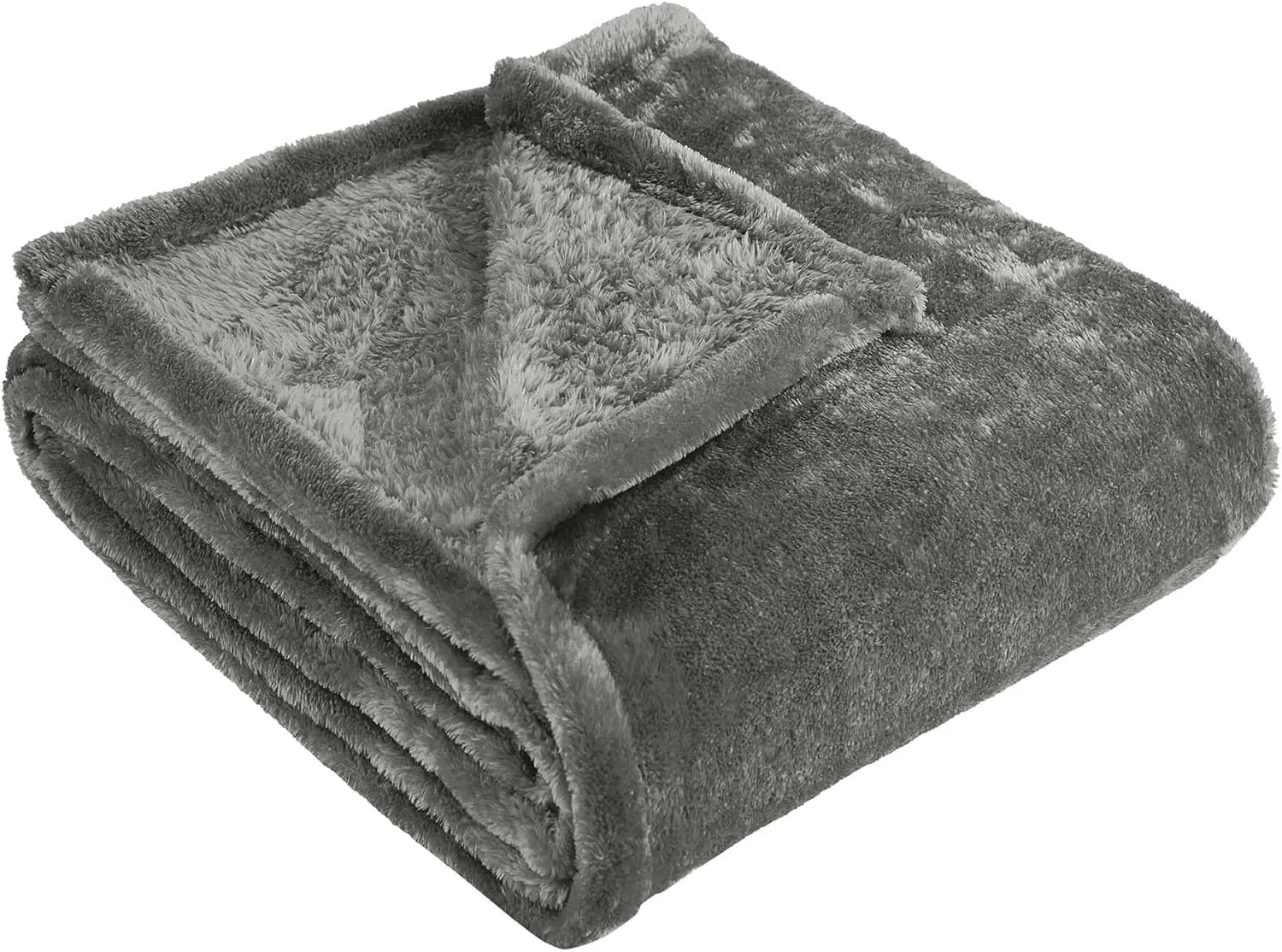 Superior Classic Solid Fleece Blanket, Thick, Cozy, Warm Blankets, Velvety Soft Plush Bedding and Sofa Throw, Cute Bedroom Decor, Fuzzy Cover, Medium Weight Comfort Essentials, Throw XL, Charcoal