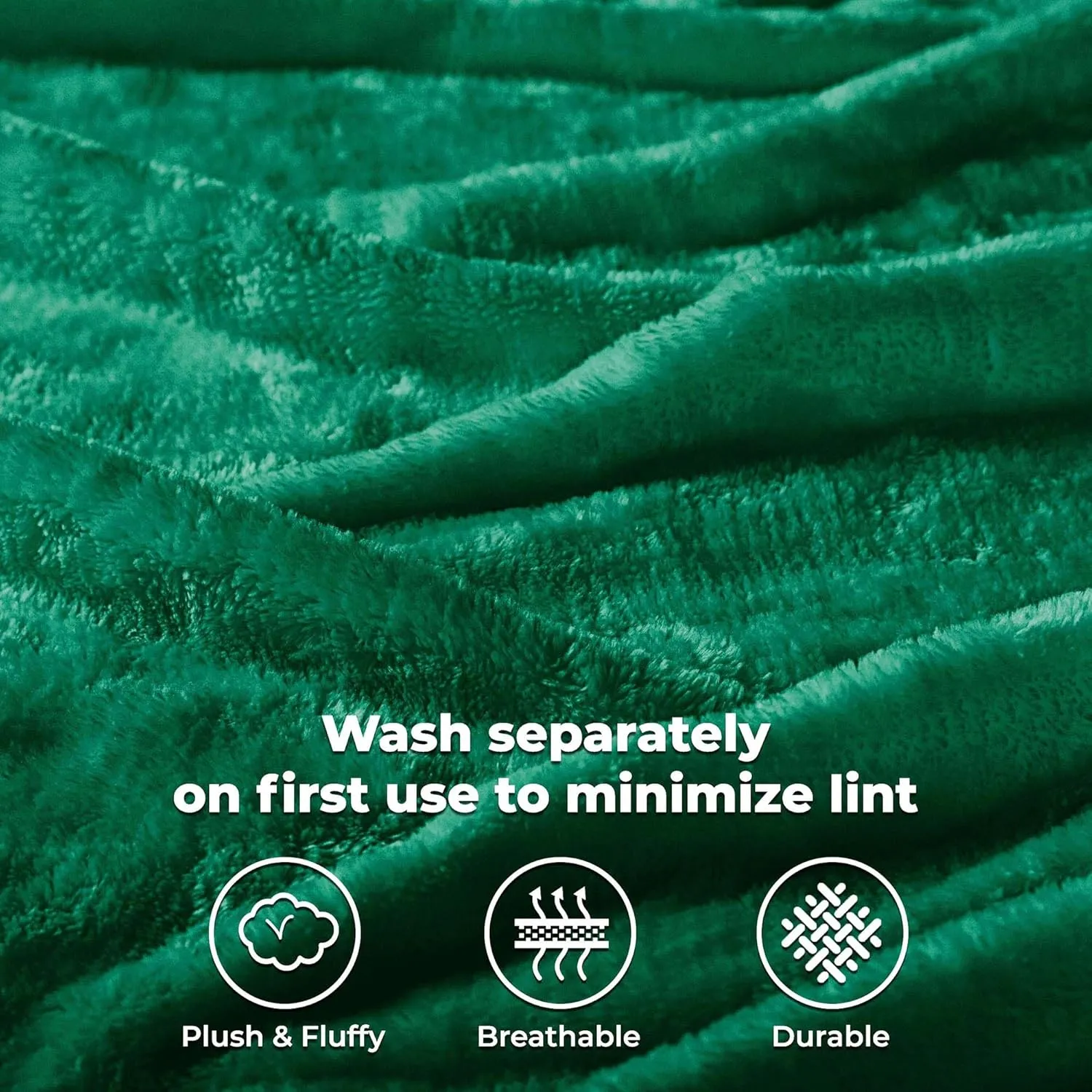 Superior Classic Solid Fleece Blanket, Thick, Cozy, Warm Blankets, Velvety Soft Plush Bedding and Sofa Throw, Cute Bedroom Decor, Fuzzy Cover, Medium Weight Comfort Essentials, Throw XL, Evergreen