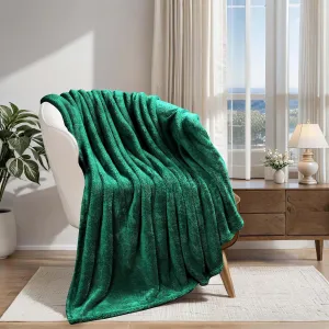Superior Classic Solid Fleece Blanket, Thick, Cozy, Warm Blankets, Velvety Soft Plush Bedding and Sofa Throw, Cute Bedroom Decor, Fuzzy Cover, Medium Weight Comfort Essentials, Throw XL, Evergreen