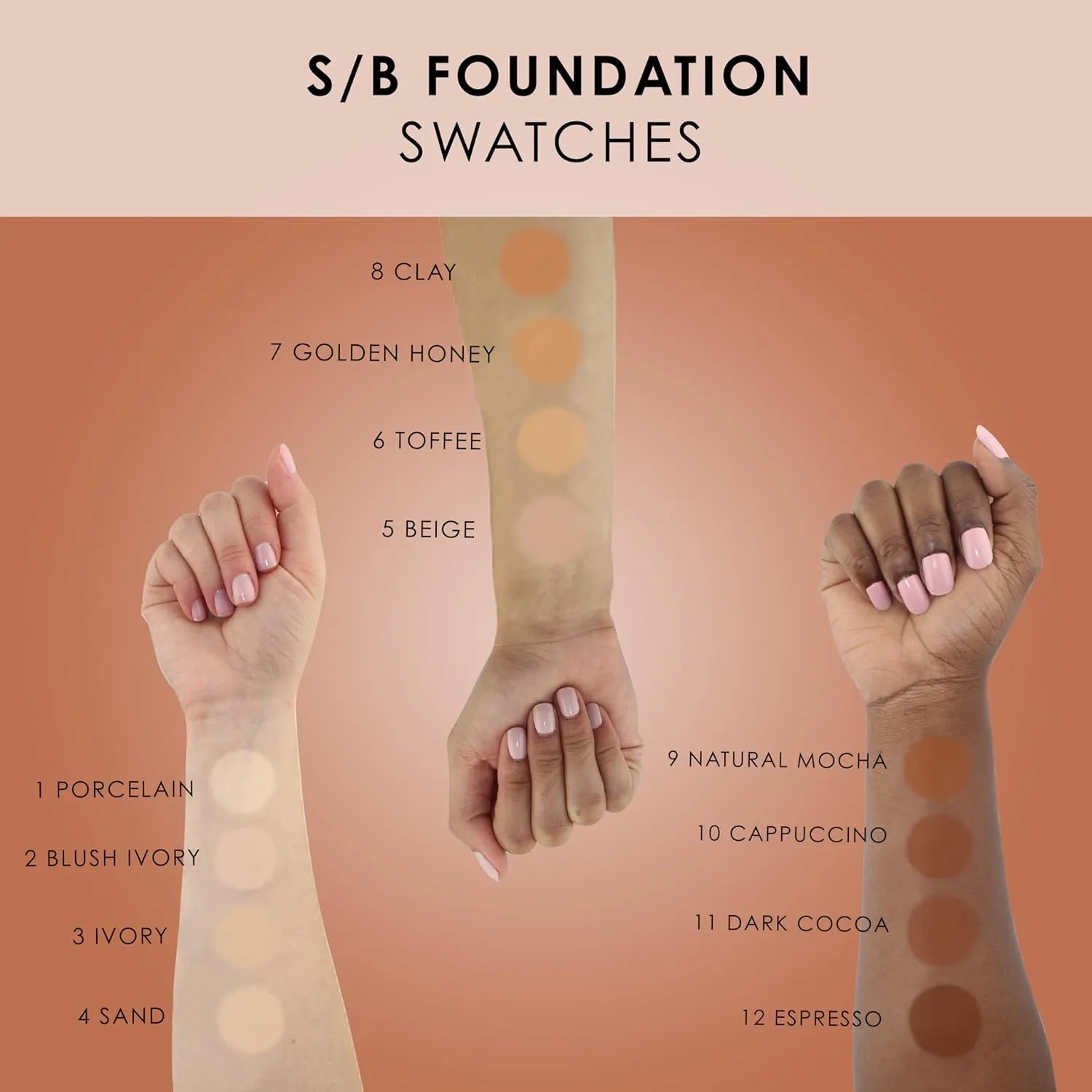 TEMPTU S/B Silicone-Based Airbrush Foundation: Professional Long-Wear Liquid Makeup, Sheer To Full Coverage For A Hydrated, Healthy-Looking Glow & Luminous, Dewy Finish On All Skin Types, 009 Natural Mocha, 1 Fl Oz