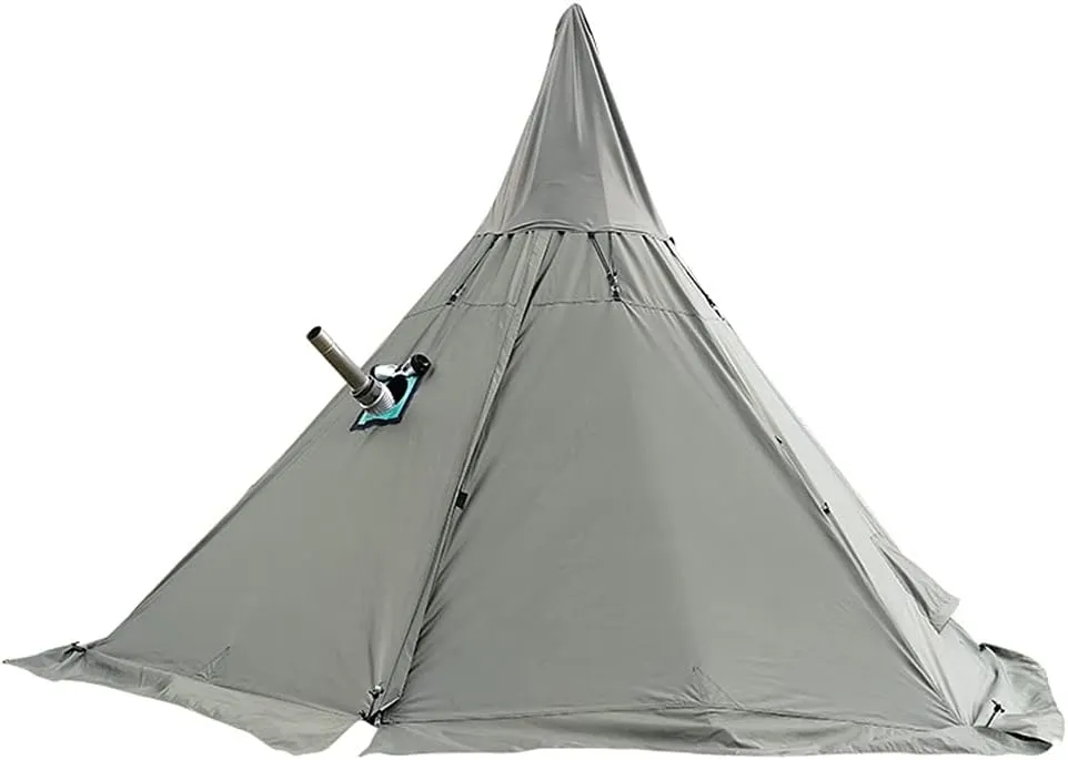 Tent Hot Tents Outdoor Tents Teepee with Stove Hole Family Pyramid Tent Camping Backpacking Hiking Mountaineering Heated ShelterGreen430X260CM