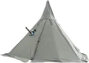 Tent Hot Tents Outdoor Tents Teepee with Stove Hole Family Pyramid Tent Camping Backpacking Hiking Mountaineering Heated ShelterGreen430X260CM