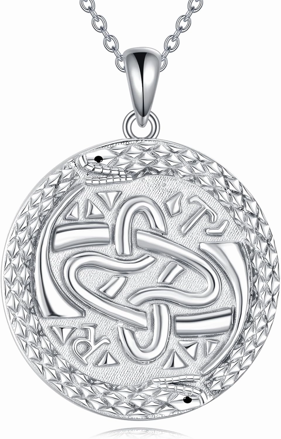 TIGER RIDER Snake Necklace Sterling Silver Celtic Knot Pendant Snake Jewelry Gifts for Women Birthday