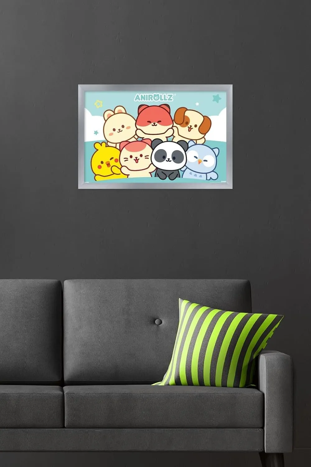 Trends International Anirollz - Group Wall Poster, 22.4L x 14.7W, Silver Framed Version