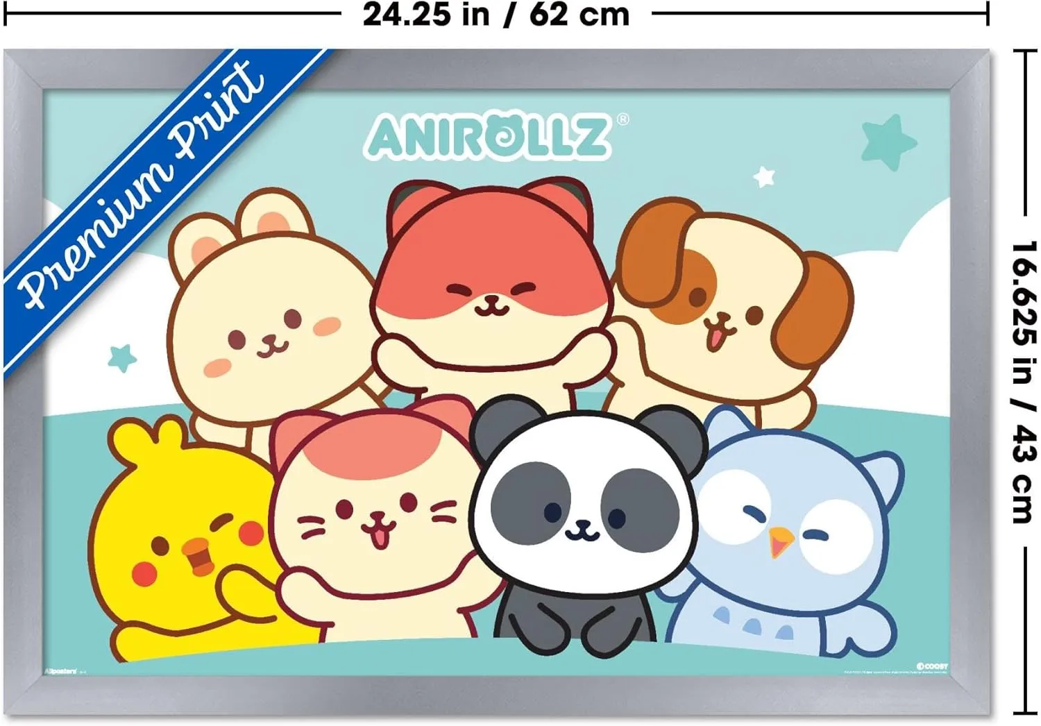 Trends International Anirollz - Group Wall Poster, 22.4L x 14.7W, Silver Framed Version