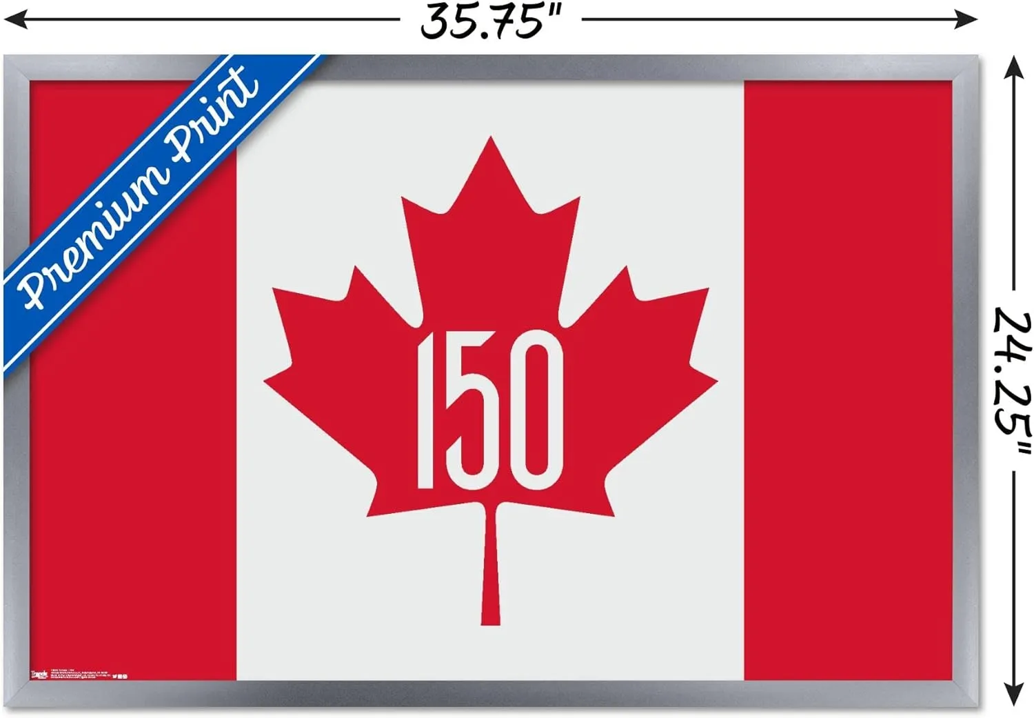 Trends International Canada - 150th Anniversary Wall Poster, 22.375" x 34", Silver Framed Version