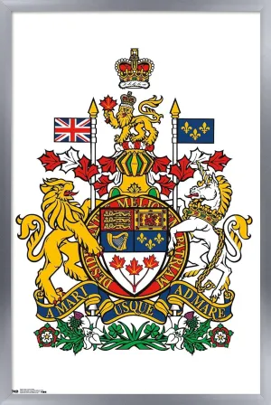 Trends International Canada - Coat of Arms Wall Poster, 22.375" x 34", Silver Framed Version