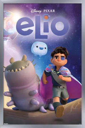 Trends International Disney Elio (2025) - Friends Wall Poster, 22.4L x 14.7W, Silver Framed Version