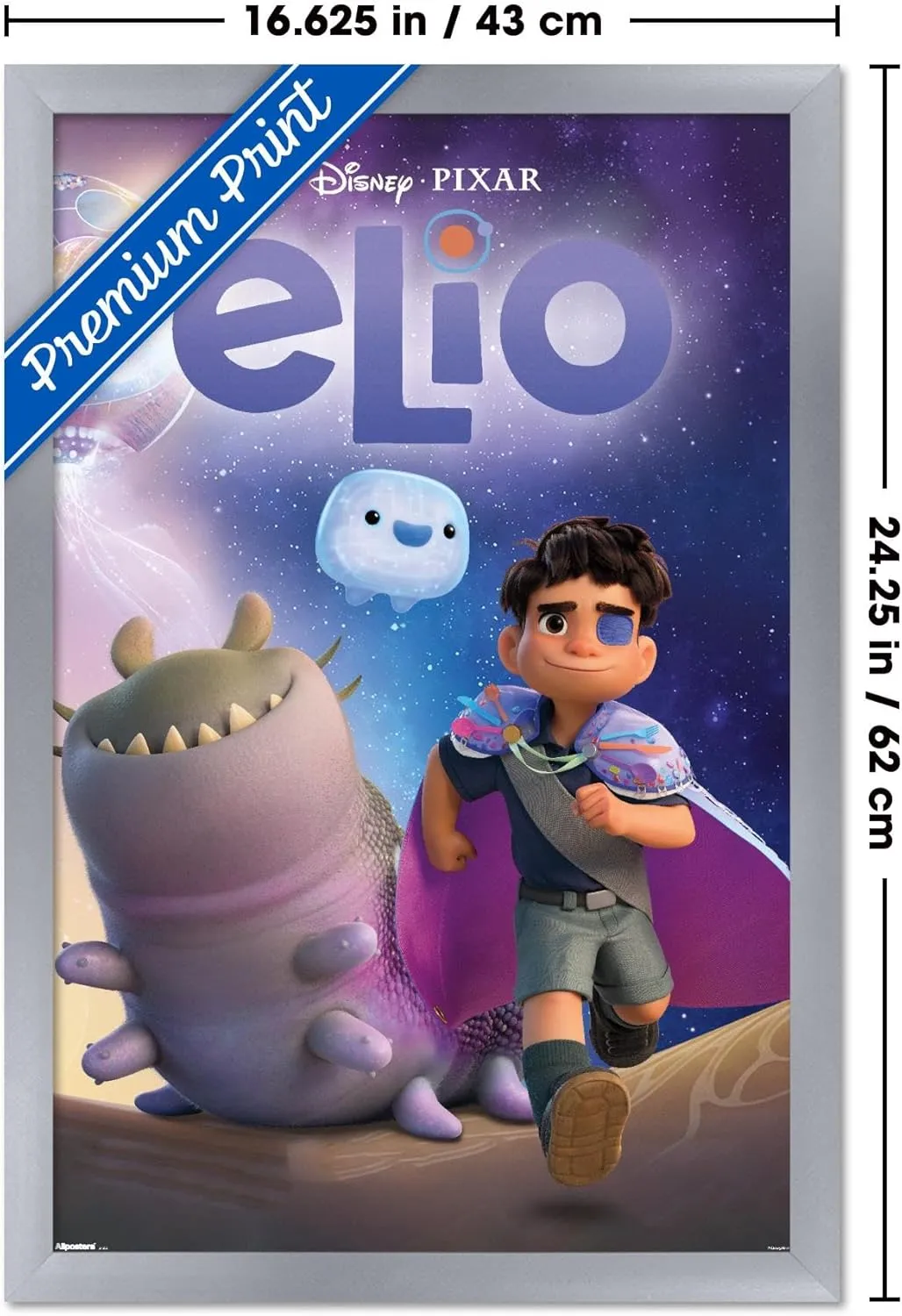 Trends International Disney Elio (2025) - Friends Wall Poster, 22.4L x 14.7W, Silver Framed Version
