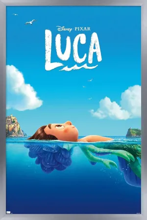 Trends International Disney Pixar Luca - Teaser Wall Poster, 34L x 22.4W, Silver Framed Version