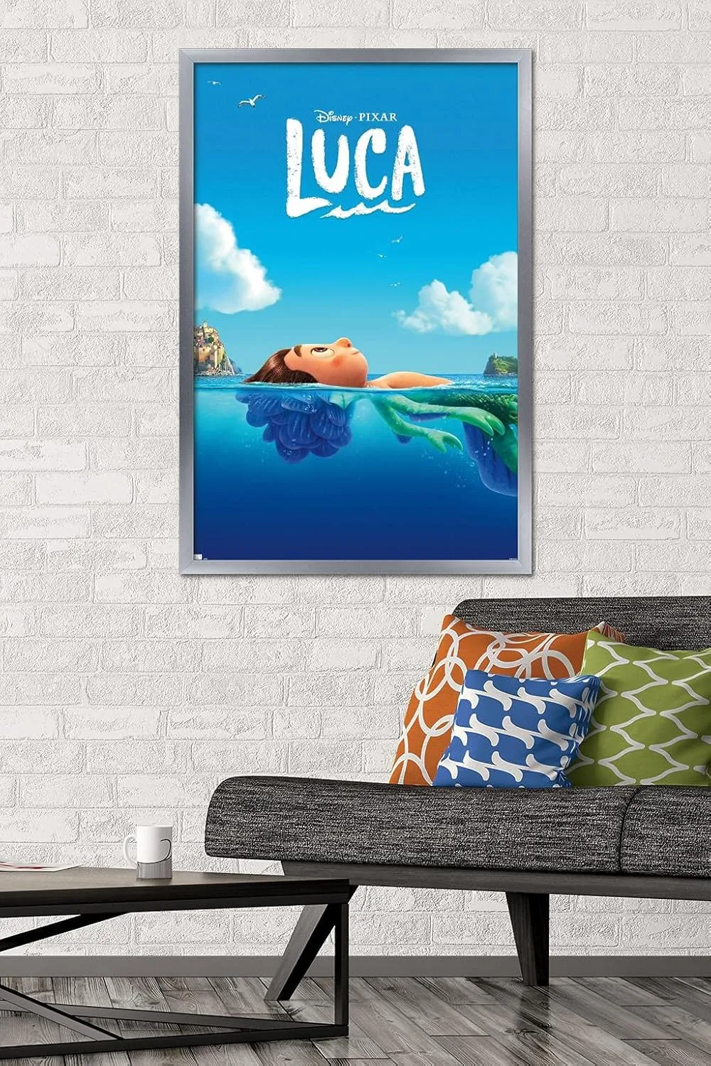 Trends International Disney Pixar Luca - Teaser Wall Poster, 34L x 22.4W, Silver Framed Version