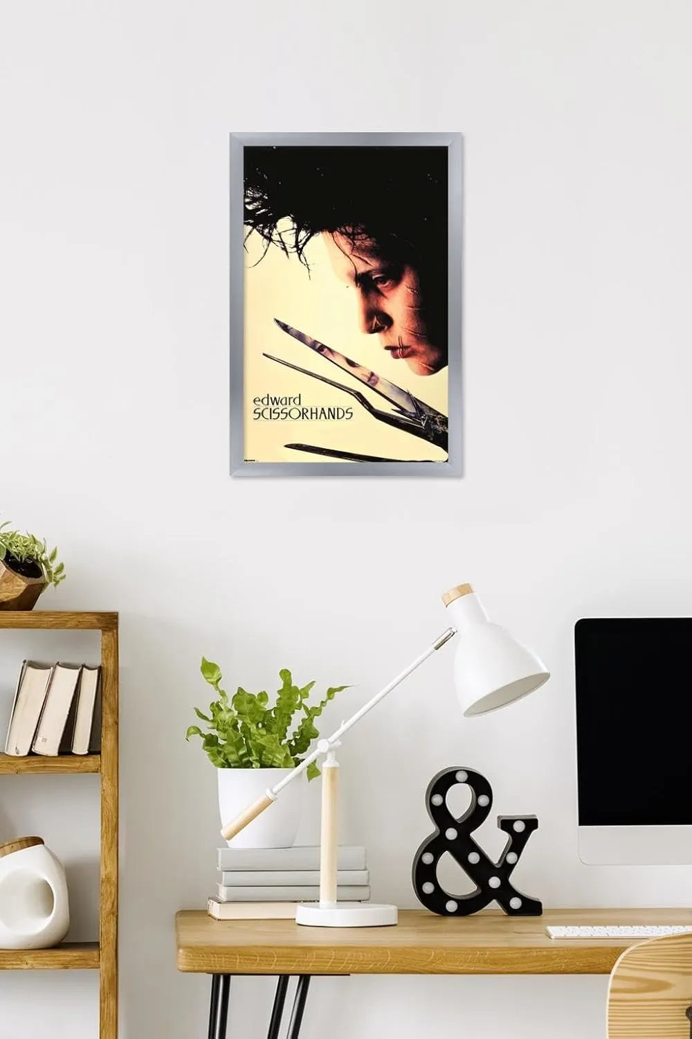 Trends International Edward Scissorhands - Close-Up One Sheet Wall Poster, 22.4L x 14.7W, Silver Framed Version