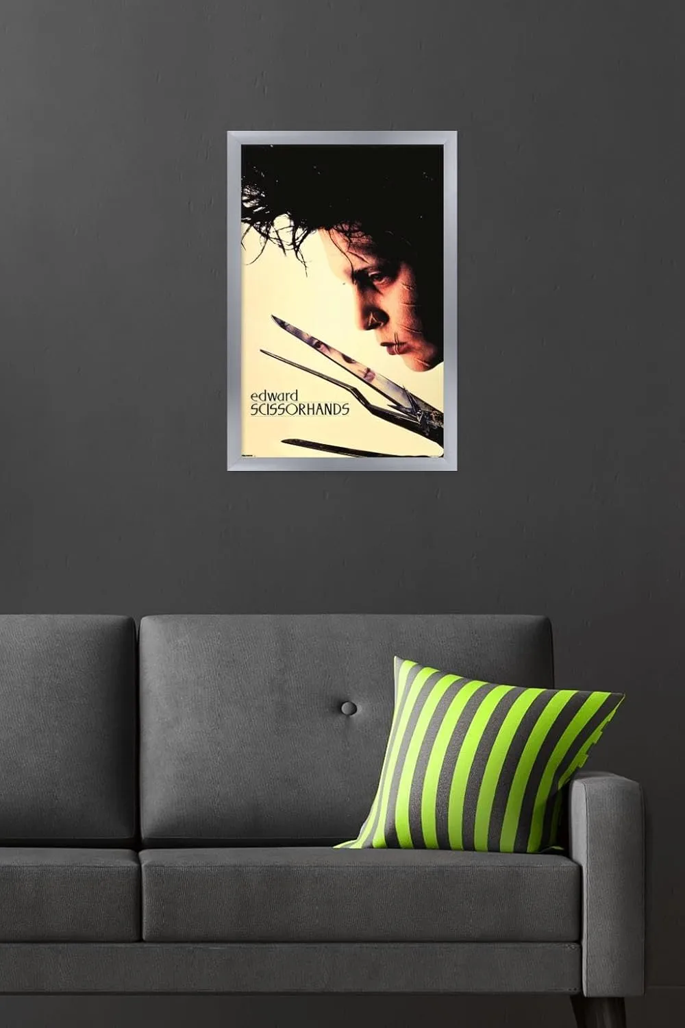 Trends International Edward Scissorhands - Close-Up One Sheet Wall Poster, 22.4L x 14.7W, Silver Framed Version
