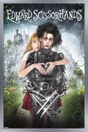 Trends International Edward Scissorhands - Heart One Sheet Wall Poster, 22.4L x 14.7W, Silver Framed Version