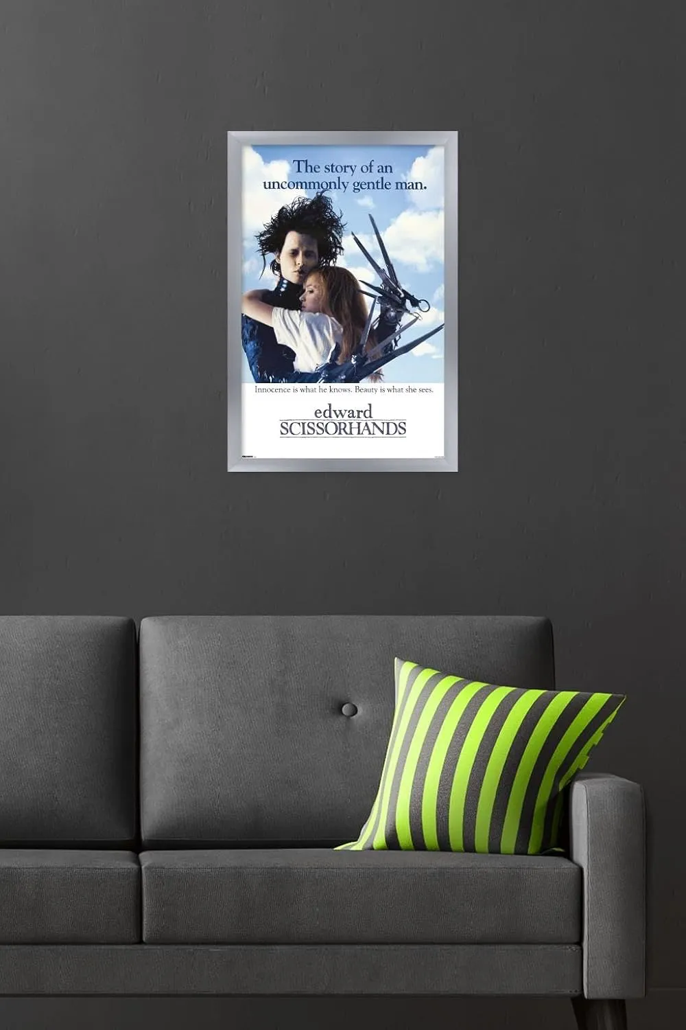 Trends International Edward Scissorhands - Innocence One Sheet Wall Poster, 22.4L x 14.7W, Silver Framed Version