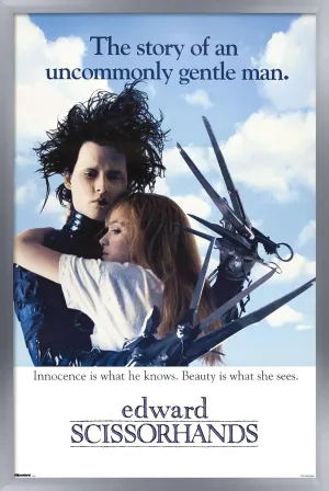 Trends International Edward Scissorhands - Innocence One Sheet Wall Poster, 22.4L x 14.7W, Silver Framed Version