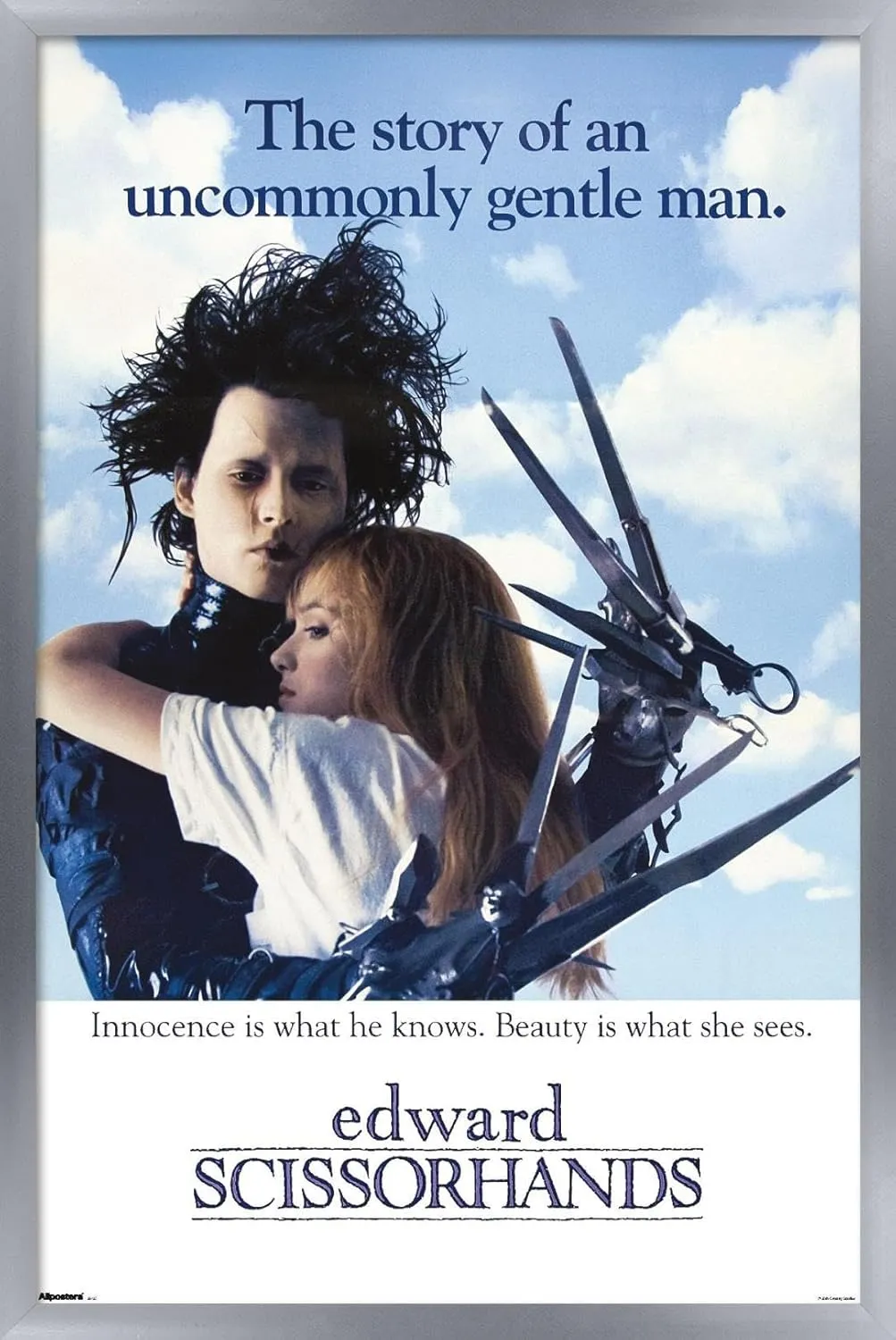 Trends International Edward Scissorhands - Innocence One Sheet Wall Poster, 22.4L x 14.7W, Silver Framed Version