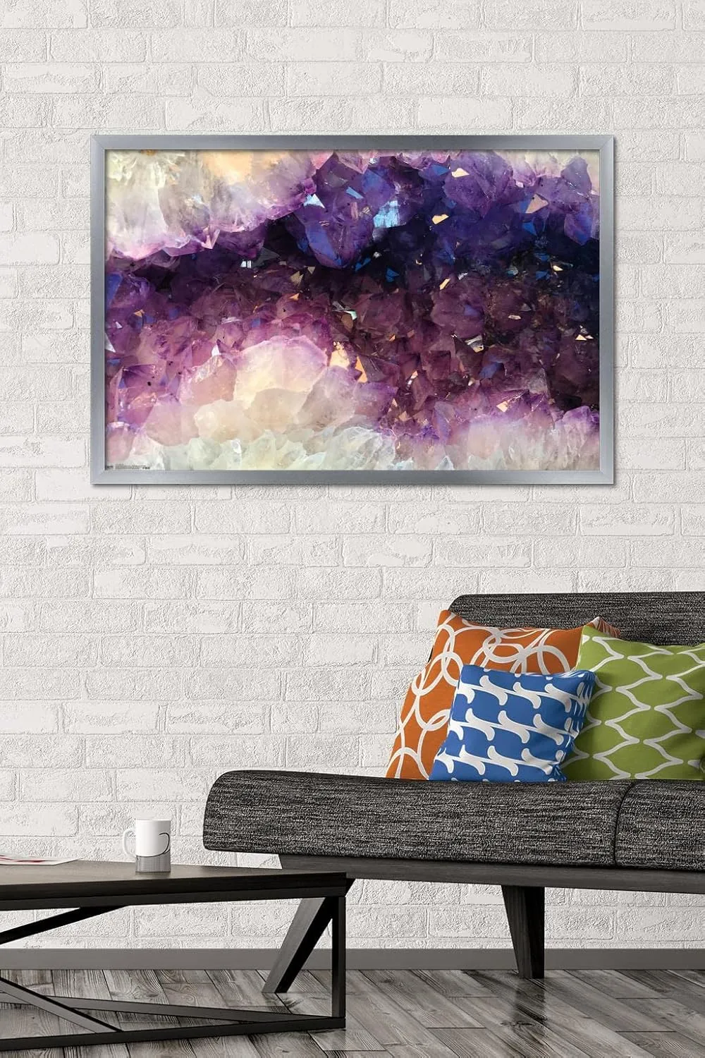 Trends International Geode Wall Poster, 34L x 22.4W, Silver Framed Version