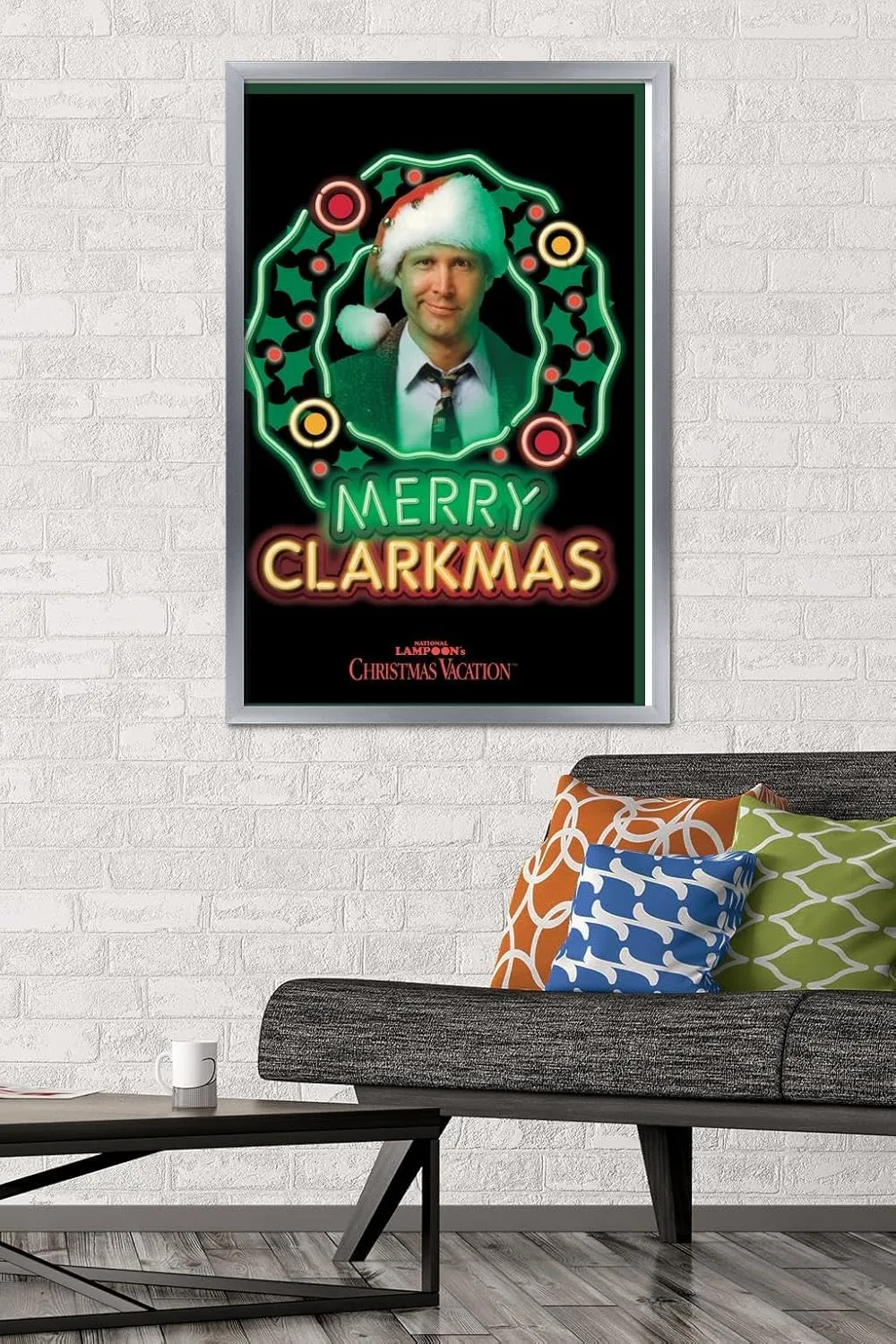 Trends International National Lampoon's Christmas Vacation - Clark Wall Poster, 34L x 22.4W, Silver Framed Version