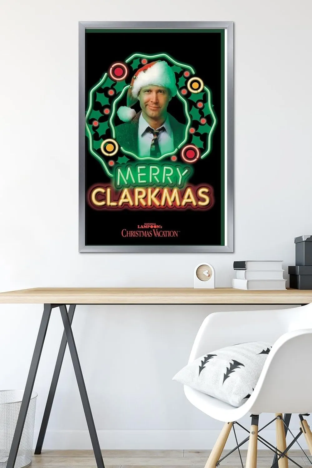 Trends International National Lampoon's Christmas Vacation - Clark Wall Poster, 34L x 22.4W, Silver Framed Version