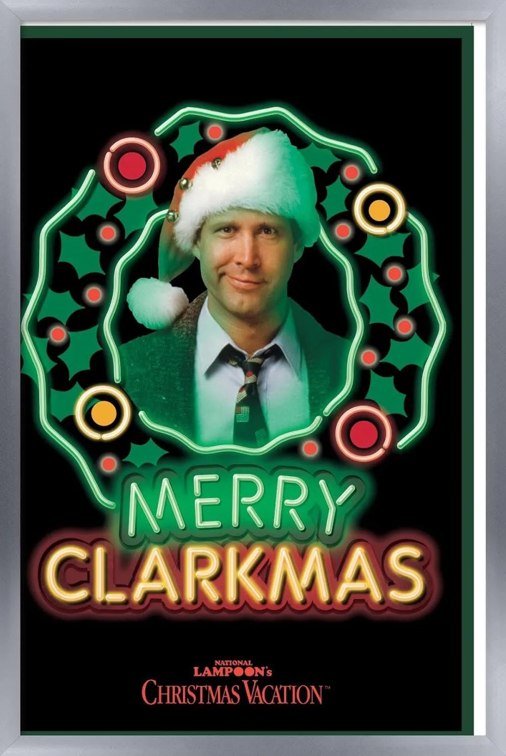 Trends International National Lampoon's Christmas Vacation - Clark Wall Poster, 34L x 22.4W, Silver Framed Version
