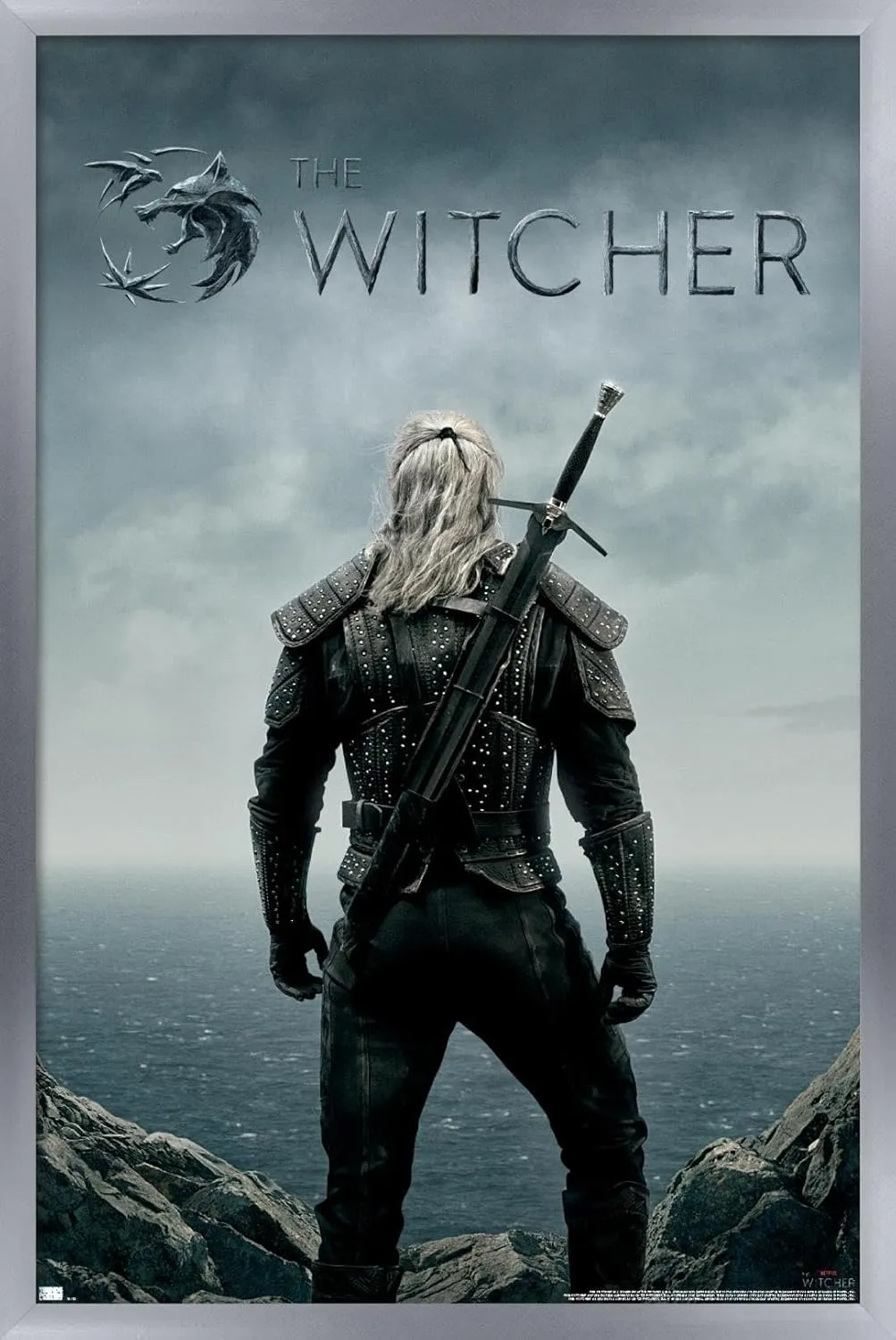 Trends International Netflix The Witcher - Teaser Wall Poster, 22.375" x 34", Silver Framed Version