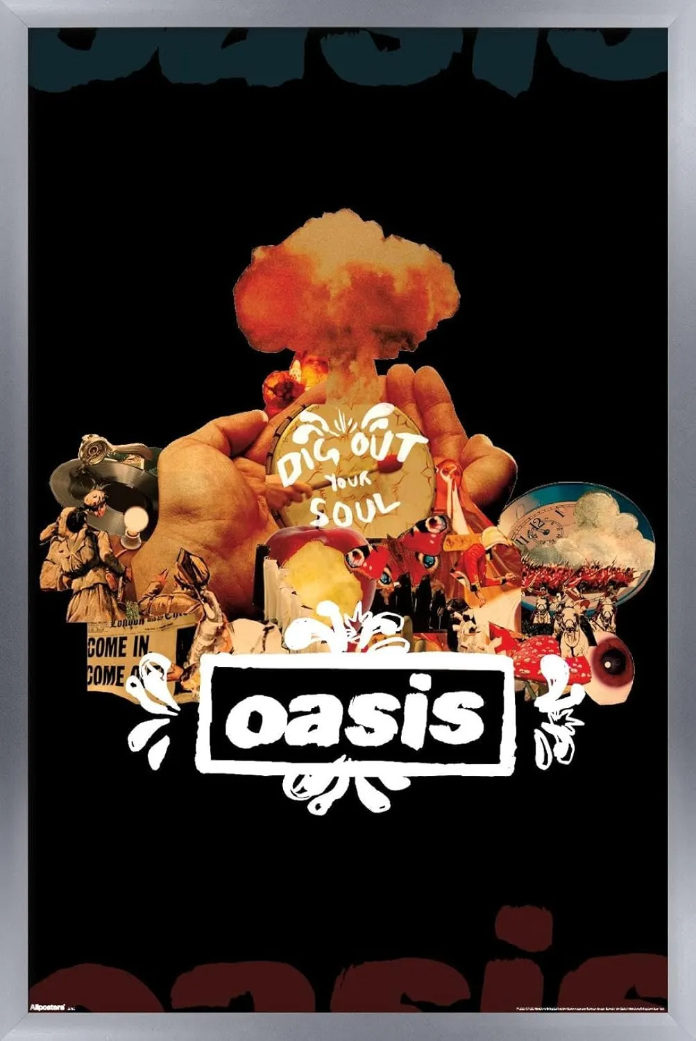 Trends International Oasis - Dig Out Your Soul Wall Poster, 22.4L x 14.7W, Silver Framed Version